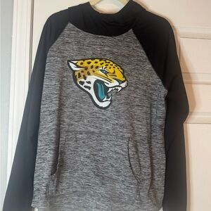 Women's Gray and Black Hoodie with Jaguar Design